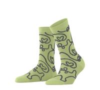 Burlington Ocean Lovers W So coton fantaisie 1 paire, Chaussettes Femme, Vert Lemon 7498, 36-41