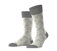 Burlington Paisley M So coton fantaisie 1 paire, Chaussettes Homme, Gris Light Grey 3400, 40-46