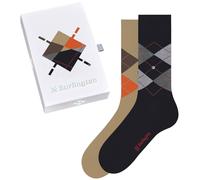 Burlington Pour des hommes Basic Gift Argyle Coton Chaussettes - Noir