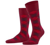 Burlington Pour des hommes Danny Argyle Coton Chaussettes - rouge