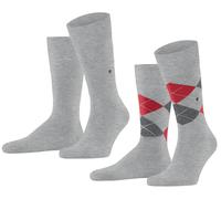 Burlington Pour des hommes Everyday Mix Argyle Coton Chaussettes - Gris