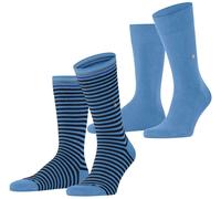 Burlington Pour des hommes Everyday Rayé Coton Chaussettes - Bleu