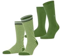 Burlington Everyday Stripe Mixed Multipack M So coton fantaisie lot de 2 paires, Chaussettes Homme, Vert Palm Tree 7613, 40-46