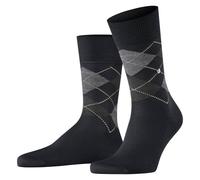 Burlington Pour des hommes Manchester Argyle Coton Chaussettes - Noir