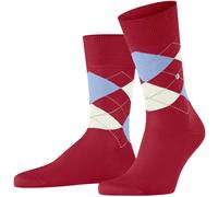 Burlington Pour des hommes Manchester Argyle Coton Chaussettes - rouge