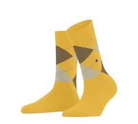 Burlington Queen W So coton fantaisie 1 paire, Chaussettes Femme, Jaune Mustart 1318, 36-41