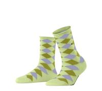 Burlington Sandy W Sso coton fantaisie 1 paire, Chaussettes Femme, Vert Lemon 7498, 36-41