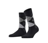 Burlington Queen W So coton fantaisie 1 paire, Chaussettes Femme, Noir Black-Aqua 3012-O, 36-41