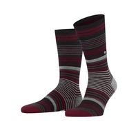 Burlington Stripe M So laine fantaisie 1 paire, Chaussettes Homme, Rouge Berry 8433, 40-46