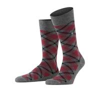 Burlington Tartan M So coton fantaisie 1 paire, Chaussettes Homme, Gris Carbon Melange 3975, 40-46