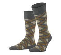 Burlington Tartan M So coton fantaisie 1 paire, Chaussettes Homme, Gris Light Grey Melange 3390, 40-46