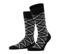 Burlington Tartan M So coton fantaisie 1 paire, Chaussettes Homme, Noir Black 3000, 40-46