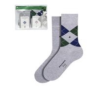 Burlington Travel Pouch Multipack M So coton fantaisie lot de 2 paires, Chaussettes Homme, Gris Light Grey Mix 0010, 40-46