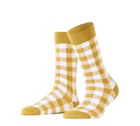 Burlington Vichy W So coton fantaisie 1 paire, Chaussettes Femme, Jaune Sun 1312, 36-41
