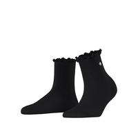 Burlington Wonderful Waves W So coton unies 1 paire, Chaussettes basses Femme, Noir Black 3000, 36-41