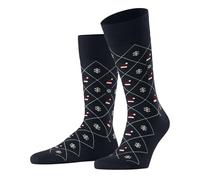 Burlington X-Mas Argyle M So coton fantaisie 1 paire, Chaussettes Homme, Bleu Marine 6120, 40-46