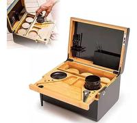 BURLOE Boîtes de rangement en bois amovibles pour palettes Armoire bambou Ensemble boîtes le Décorations la maison verrouillables,Marron