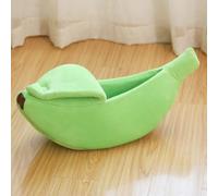 BURLOE Vert,XL, Maison De Lit Mignon pour Chat Banane, Canapé-Lit pour Animaux De Compagnie Canapé pour Chien Doux Et Chaud pour Dormir, Jouer Et Se Reposer Lit Banane Chats Lit Câlin