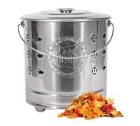 Burn Barrel, Fire Barrel, 10.24x10.24x11.42in Portable Stainless Steel Cage, Fires Hook with Lid, Liner Safe for Patio, Garden, Beach, Camping, Cooking, Wood, Garbage, Fallen Leaves