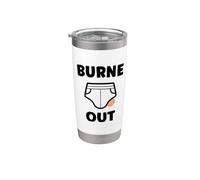 Burn out Collègue travail Burne out Humour bœuf slip Gobelet isotherme en acier inoxydable double paroi