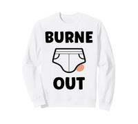 Burn Out Collègue Travail Burne Out Humour bœuf Slip Sweatshirt