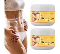 Burn Up Crème détox au gingembre, Crème amincissante anti-cellulite au gingembre, crème raffermissante au gingembre, Crème brûlant les graisses pour le ventre, la taille et les cuisses (2pcs)