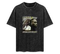 Burna Boy African Giant Men Black T-Shirt Print Unisex Cotton Tee Shirt L
