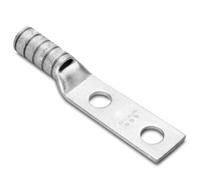 Burndy YAV28LNT38FX Lot de 50 conducteurs Hylug Flex à un trou en cuivre - Borne à langue étroite de compression - 4/0 AWG - Soudure 4/0 - Conducteur 550/24 - Taille du trou de goujon de 9,5 mm - Largeur de langue de 2,4 cm - Longueur de 6,1 cm - Violet