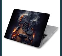 Burned Acoustic Guitar Graphic Etui Coque Housse pour MacBook Air 13 (2022,2025) - A2681, A3113, A3240