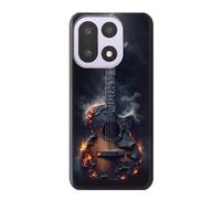 Burned Acoustic Guitar Graphic Etui Coque Housse pour OnePlus 15