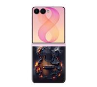 Burned Acoustic Guitar Graphic Etui Coque Housse pour Samsung Galaxy Z Flip 8
