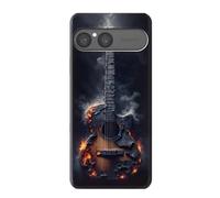 Burned Acoustic Guitar Graphic Etui Coque Housse pour Sony Xperia 10 VII