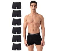 Burnell & Son Lot de 6 Boxers en Coton pour Homme, 6 x Noir., XXL