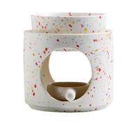 Burner en céramique - Photophore décoratif réutilisable pour les fondants parfumés | Élégant brûleur de thé pour la maison, le salon, l'anniversaire, le mariage, Noël, Decorazion