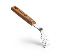 BURNHARD Leve-Grille en Acier Inoxydable, poignée Ergonomique en Bois d'acacia, Prise sécurisée, Compatible avec grilles Fred & Earl, œillet de Suspension intégré - Grid Lifter
