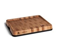 BURNHARD Planche à découper 2-en-1 Magnétique, Bois de Bout en chêne Robuste, Plastique Compatible Lave-Vaisselle, Aimants intégrés, Rigole à jus - BBQlicate
