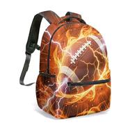 Burning Basketball Sac à dos imprimé complet 40,6 cm pour enfants Sac d'école Lightning Fire Violet Cosmic Dynamic Sac à dos de sport, 02, L, Décontracté