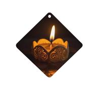 Burning Candle Désodorisant de voiture à suspendre, tablettes d'aromathérapie de voiture parfumées longue durée, cartes parfumées au losange pour véhicules, chambre à coucher, armoire, style blanc