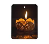 Burning Candle Désodorisant de voiture à suspendre, tablettes d'aromathérapie parfumées longue durée, cartes parfumées carrées pour véhicules, chambre à coucher, armoire, style blanc