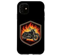 Burning Classic Moto in Flames Moto Lover Biker Coque pour iPhone 11