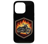Burning Classic Moto in Flames Moto Lover Biker Coque pour iPhone 13 Pro