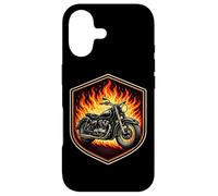 Burning Classic Moto in Flames Moto Lover Biker Coque pour iPhone 17