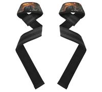 Burning Forests Wild Pig Sangle de poignet de levage 66 cm pour haltérophilie, gym, soulevé de terre, entraînement Noir