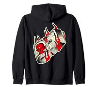 Burning Money Little Devil Tatouage Traditionnel Flash Sweat à Capuche