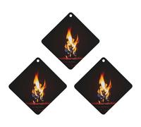 Burning Red Flames Lot de 3 désodorisants à suspendre pour voiture, maison, bureau, style gris