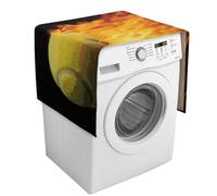 Burning Tennis Pictures Housse de protection pour machine à laver et sèche-linge avec poches de rangement 137,9 x 52,1 cm