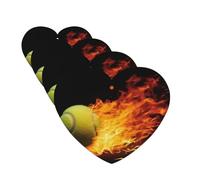 Burning Tennis Pictures Lot de 4 désodorisants de voiture amusants à suspendre pour voiture - Mignon et durable - Décoration à suspendre - Cadeau pour homme et femme - Forme de cœur