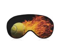 Burning Tennis Pictures Masque de sommeil anti-lumière confortable et doux avec bande élastique pour homme et femme Idéal pour les voyages et le sommeil