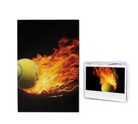 Burning Tennis Pictures - Puzzle de 1 000 pièces personnalisé en bois pour adultes - Puzzle photo artistique à suspendre au mur pour anniversaire, mariage, Saint-Valentin, anniversaire de mariage