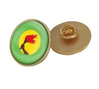 Burning Torch Zaïre Drapeau Pin Badge, Drapeau Épinglette Épingles Émail, National Waving Flag Pins, Drapeau National Badges Pins, Broche Souvenir Cadeau Pour Hommes Femmes, Rectangle 25Mm, Image